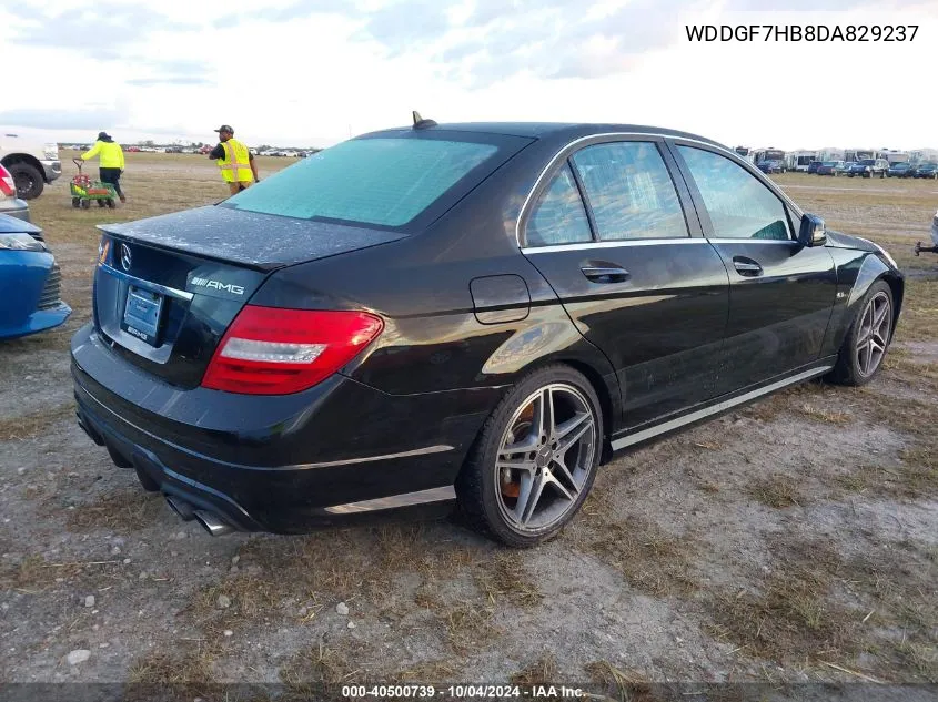 2013 Mercedes-Benz C 63 Amg VIN: WDDGF7HB8DA829237 Lot: 40500739