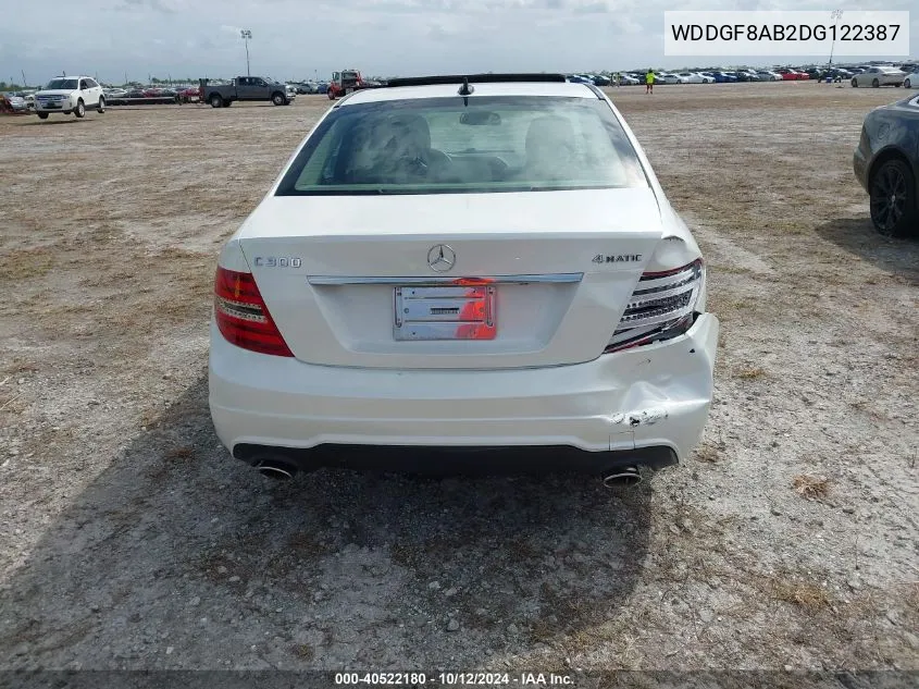 2013 Mercedes-Benz C 300 Luxury 4Matic/Sport 4Matic VIN: WDDGF8AB2DG122387 Lot: 40522180