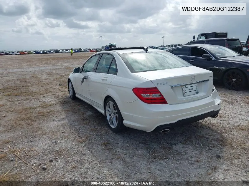 2013 Mercedes-Benz C 300 Luxury 4Matic/Sport 4Matic VIN: WDDGF8AB2DG122387 Lot: 40522180