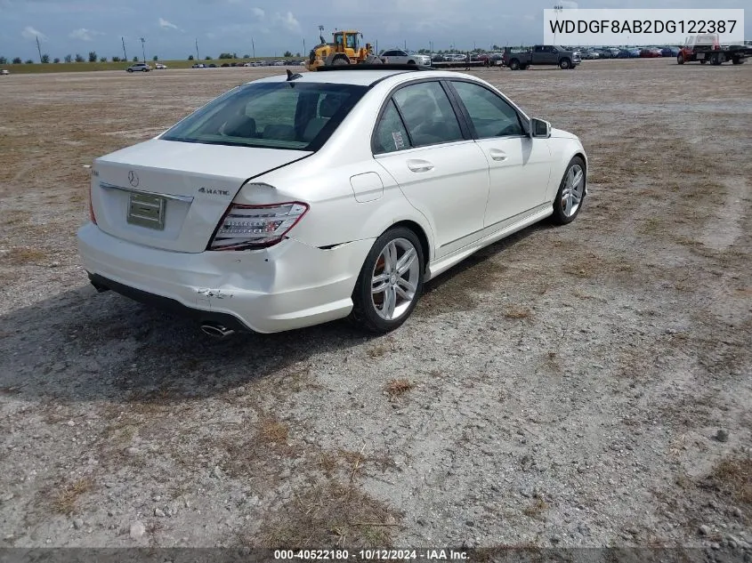 2013 Mercedes-Benz C 300 Luxury 4Matic/Sport 4Matic VIN: WDDGF8AB2DG122387 Lot: 40522180