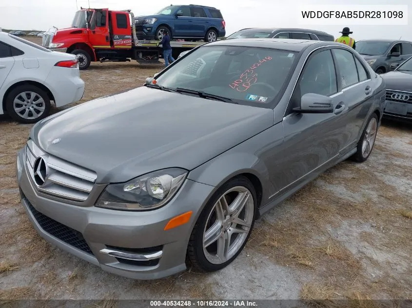 2013 Mercedes-Benz C 300 Luxury 4Matic/Sport 4Matic VIN: WDDGF8AB5DR281098 Lot: 40534248