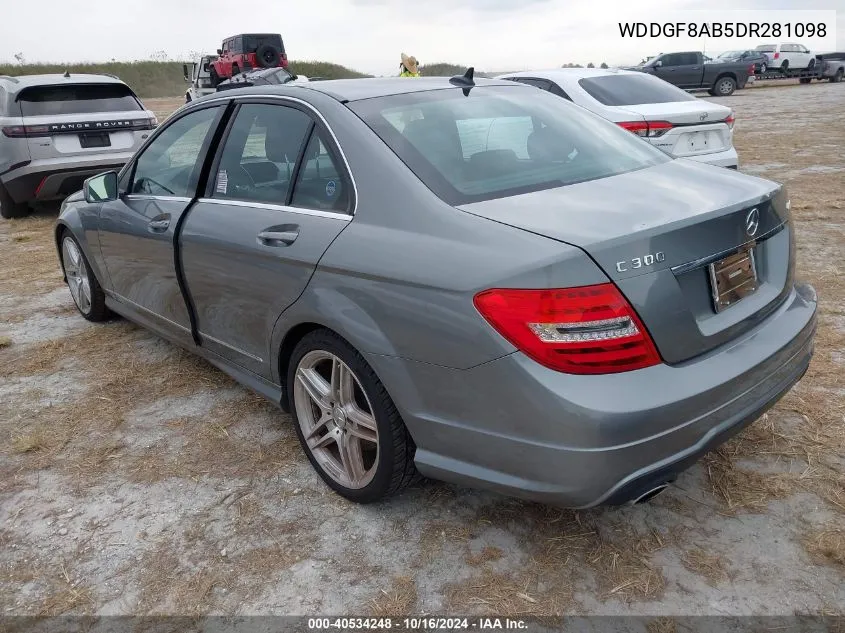 2013 Mercedes-Benz C 300 Luxury 4Matic/Sport 4Matic VIN: WDDGF8AB5DR281098 Lot: 40534248