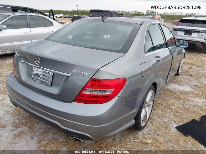 2013 Mercedes-Benz C 300 Luxury 4Matic/Sport 4Matic VIN: WDDGF8AB5DR281098 Lot: 40534248