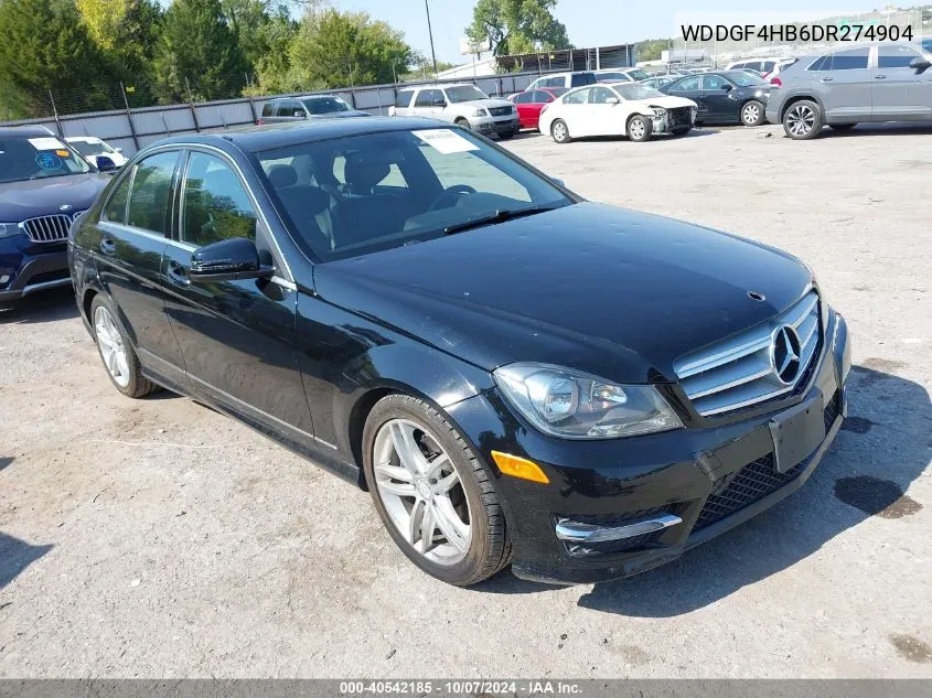 2013 Mercedes-Benz C 250 Luxury/Sport VIN: WDDGF4HB6DR274904 Lot: 40542185