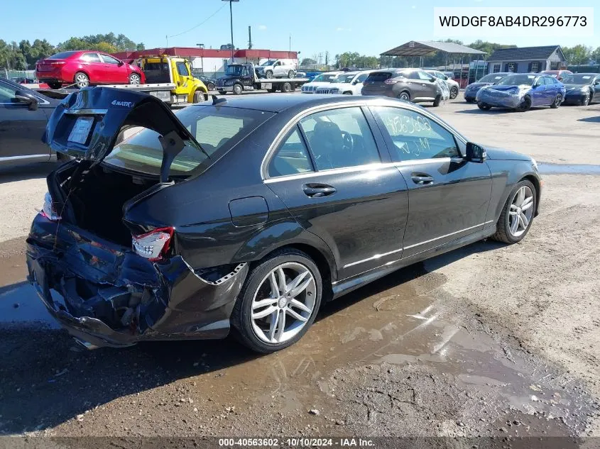 2013 Mercedes-Benz C 300 Luxury 4Matic/Sport 4Matic VIN: WDDGF8AB4DR296773 Lot: 40563602