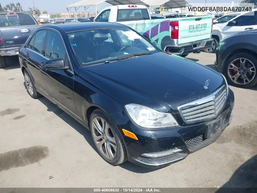 2013 Mercedes-Benz C 300 Luxury 4Matic/Sport 4Matic VIN: WDDGF8AB8DA870743 Lot: 40606630