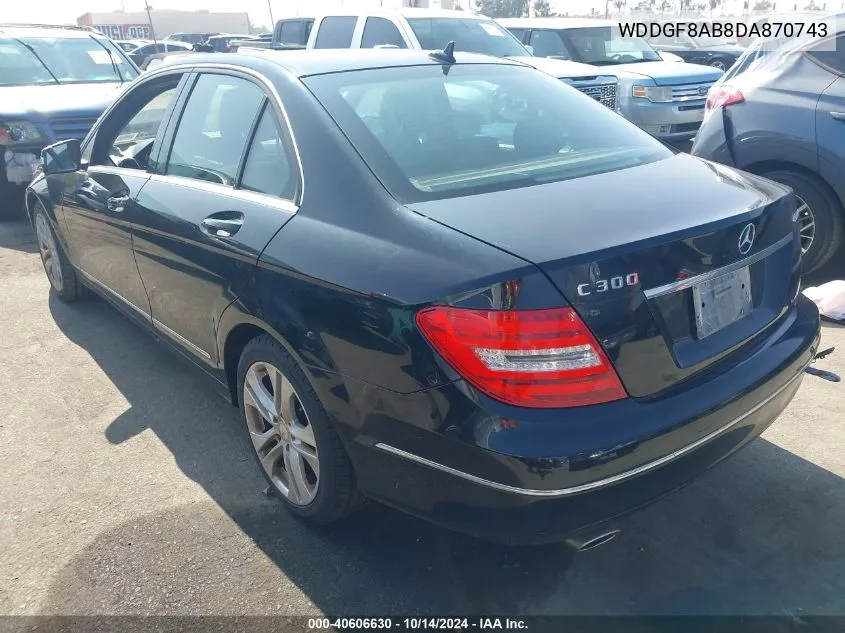 2013 Mercedes-Benz C 300 Luxury 4Matic/Sport 4Matic VIN: WDDGF8AB8DA870743 Lot: 40606630