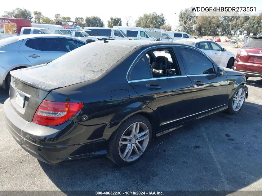 2013 Mercedes-Benz C 250 Luxury/Sport VIN: WDDGF4HB5DR273551 Lot: 40632230