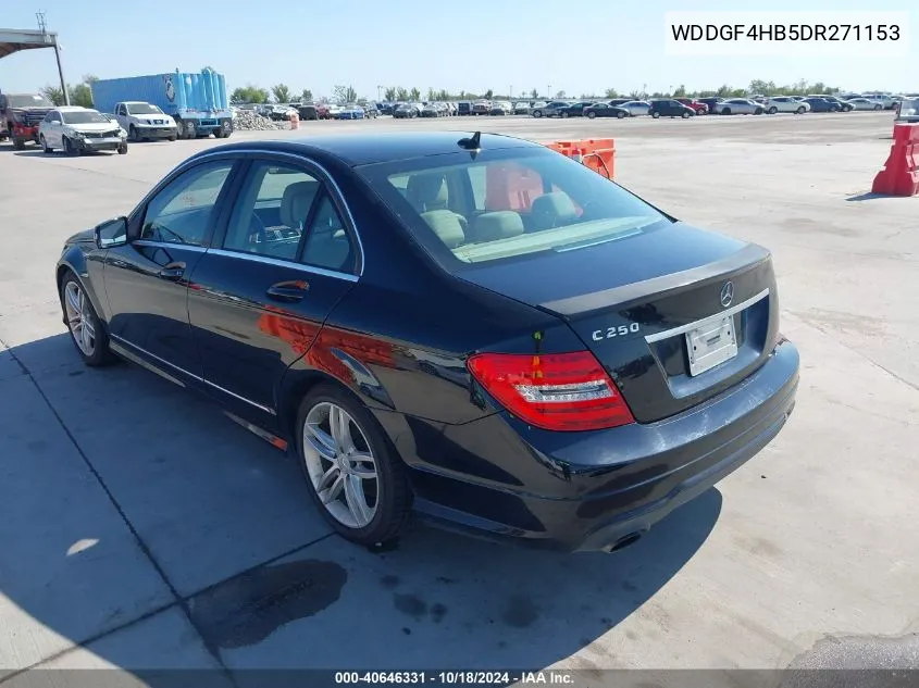 2013 Mercedes-Benz C 250 Luxury/Sport VIN: WDDGF4HB5DR271153 Lot: 40646331