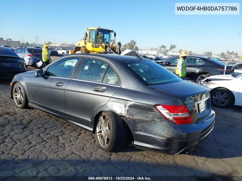 2013 Mercedes-Benz C 250 Luxury/Sport VIN: WDDGF4HB0DA757786 Lot: 40678913