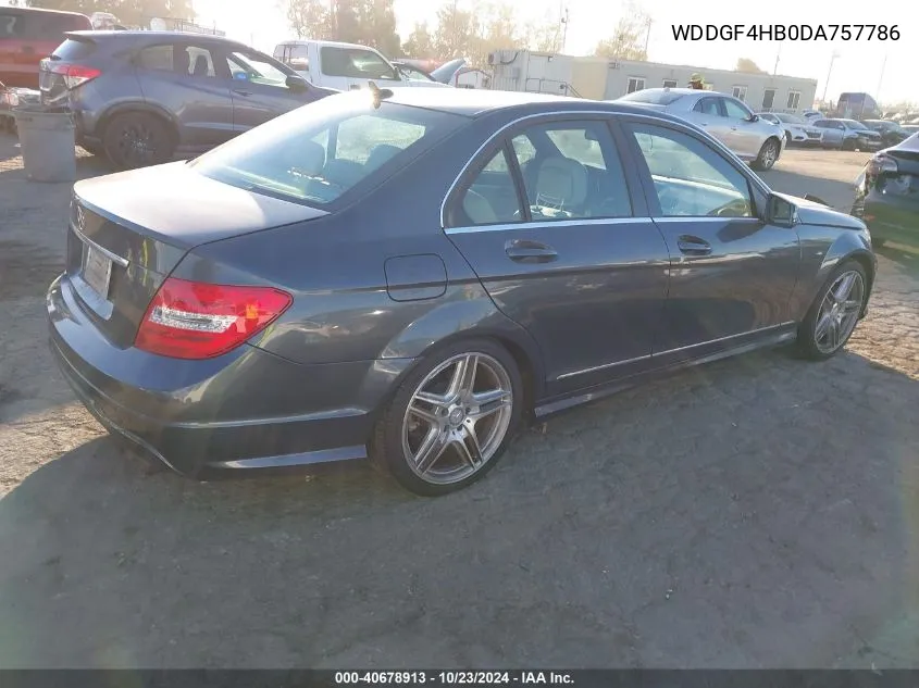 2013 Mercedes-Benz C 250 Luxury/Sport VIN: WDDGF4HB0DA757786 Lot: 40678913