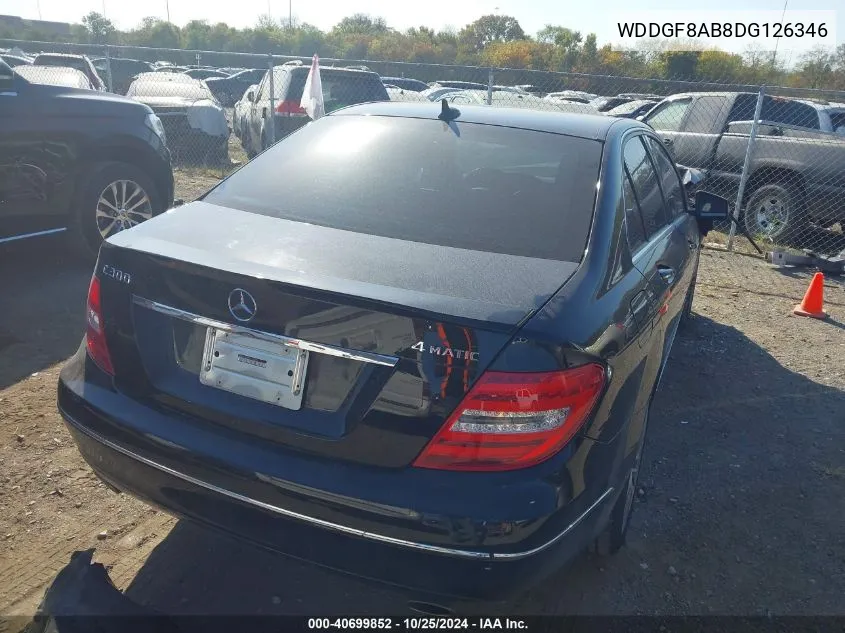 2013 Mercedes-Benz C 300 Luxury 4Matic/Sport 4Matic VIN: WDDGF8AB8DG126346 Lot: 40699852