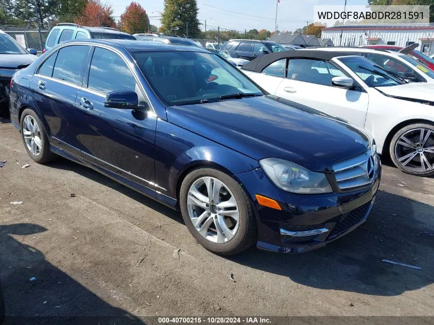 2013 Mercedes-Benz C 300 Luxury 4Matic/Sport 4Matic VIN: WDDGF8AB0DR281591 Lot: 40700215