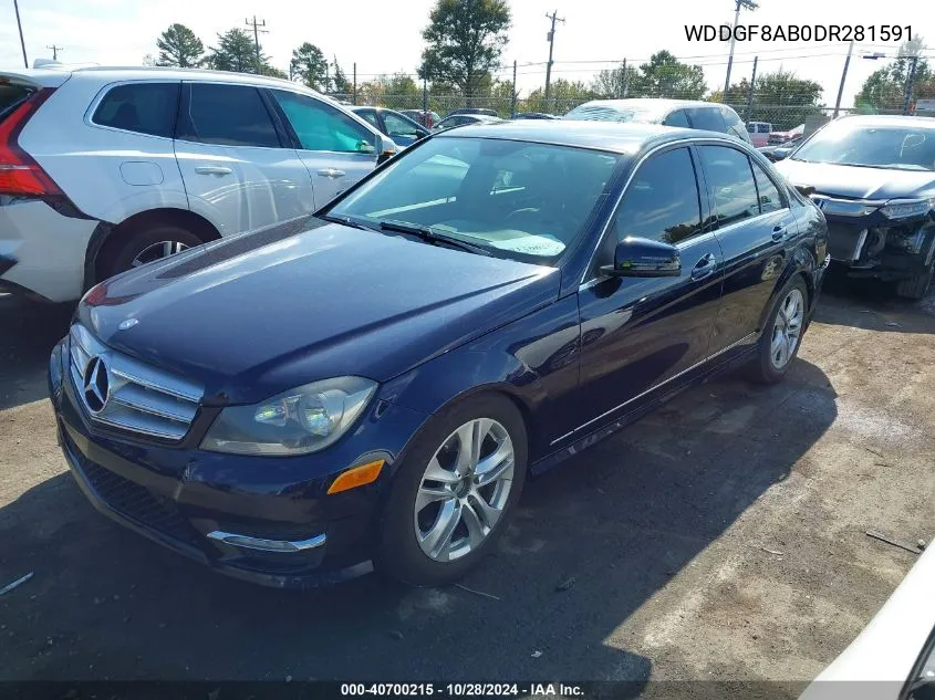 2013 Mercedes-Benz C 300 Luxury 4Matic/Sport 4Matic VIN: WDDGF8AB0DR281591 Lot: 40700215