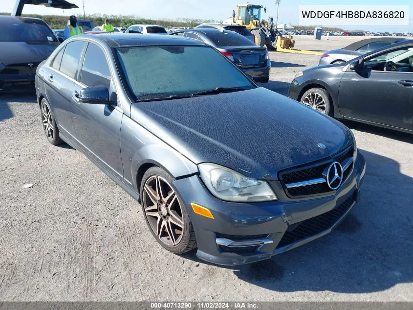 2013 Mercedes-Benz C 250 Luxury/Sport VIN: WDDGF4HB8DA836820 Lot: 40713290