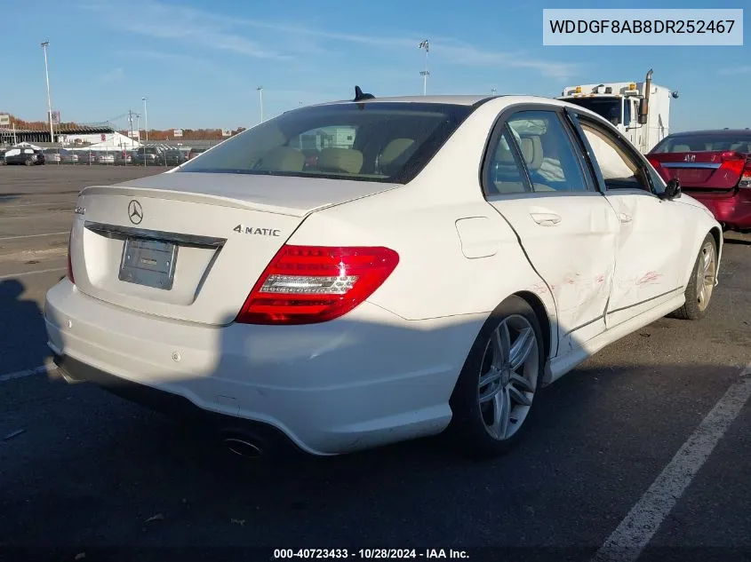 2013 Mercedes-Benz C 300 Luxury 4Matic/Sport 4Matic VIN: WDDGF8AB8DR252467 Lot: 40723433