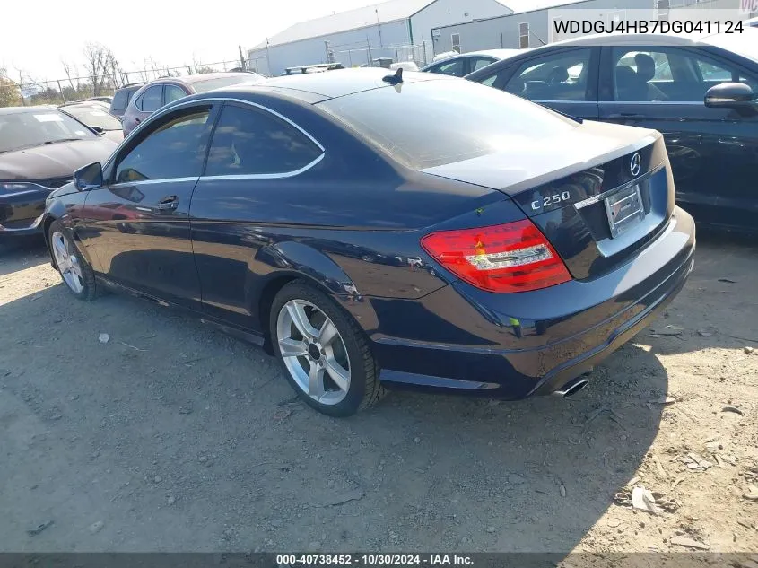 2013 Mercedes-Benz C 250 VIN: WDDGJ4HB7DG041124 Lot: 40738452