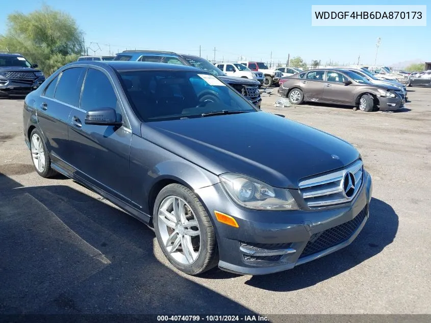 2013 Mercedes-Benz C 250 VIN: WDDGF4HB6DA870173 Lot: 40740799