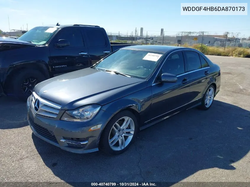 2013 Mercedes-Benz C 250 VIN: WDDGF4HB6DA870173 Lot: 40740799