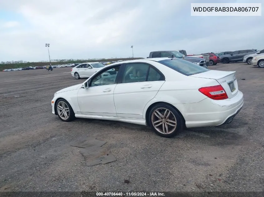 2013 Mercedes-Benz C 300 Luxury 4Matic/Sport 4Matic VIN: WDDGF8AB3DA806707 Lot: 40756440