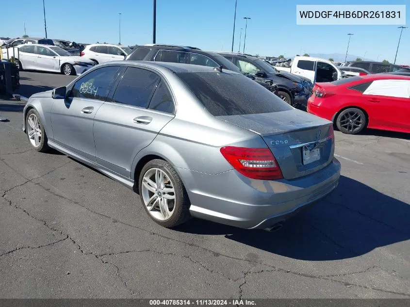 2013 Mercedes-Benz C 250 Luxury/Sport VIN: WDDGF4HB6DR261831 Lot: 40785314