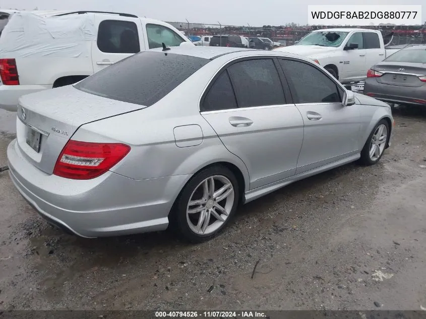 2013 Mercedes-Benz C 300 Luxury 4Matic/Sport 4Matic VIN: WDDGF8AB2DG880777 Lot: 40794526