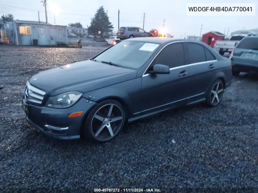 2013 Mercedes-Benz C 250 Luxury/Sport VIN: WDDGF4HB4DA770041 Lot: 40797272