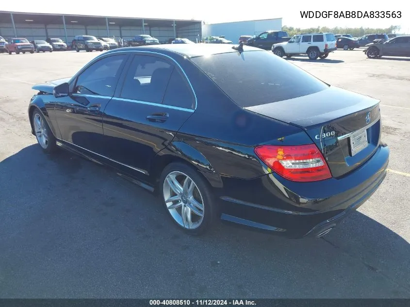 2013 Mercedes-Benz C 300 Luxury 4Matic/Sport 4Matic VIN: WDDGF8AB8DA833563 Lot: 40808510