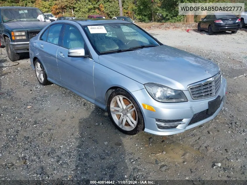 2013 Mercedes-Benz C 300 Luxury 4Matic/Sport 4Matic VIN: WDDGF8AB5DA822777 Lot: 40814642