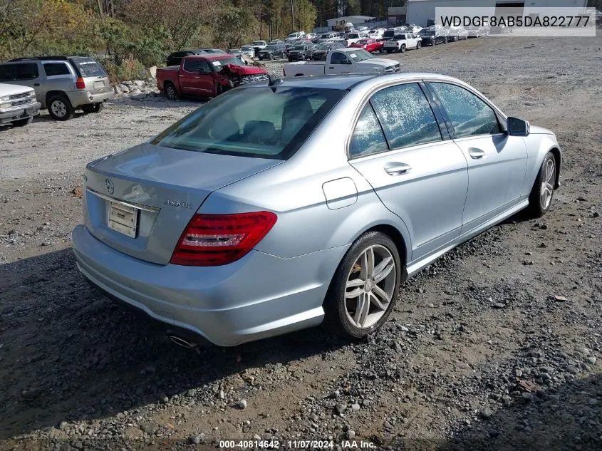 2013 Mercedes-Benz C 300 Luxury 4Matic/Sport 4Matic VIN: WDDGF8AB5DA822777 Lot: 40814642