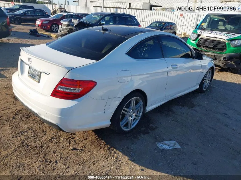 2013 Mercedes-Benz C 250 VIN: WDDGJ4HB1DF990786 Lot: 40865474