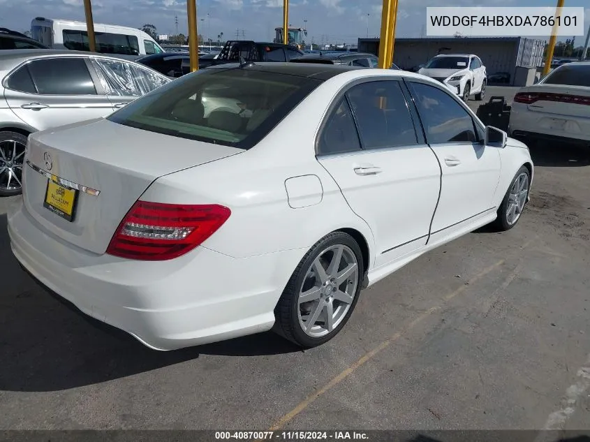 2013 Mercedes-Benz C 250 Luxury/Sport VIN: WDDGF4HBXDA786101 Lot: 40870077