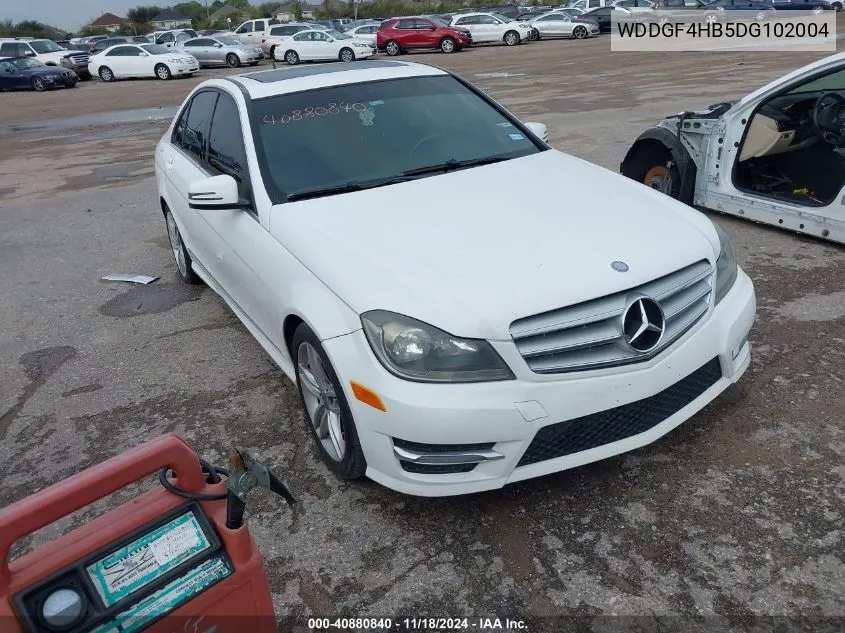 2013 Mercedes-Benz C 250 VIN: WDDGF4HB5DG102004 Lot: 40880840