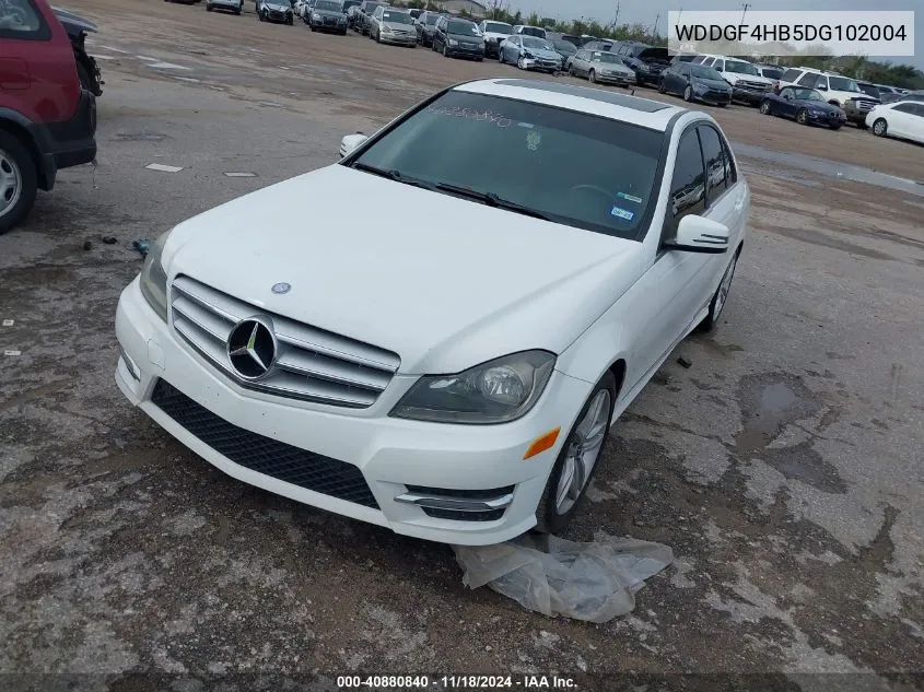 2013 Mercedes-Benz C 250 VIN: WDDGF4HB5DG102004 Lot: 40880840