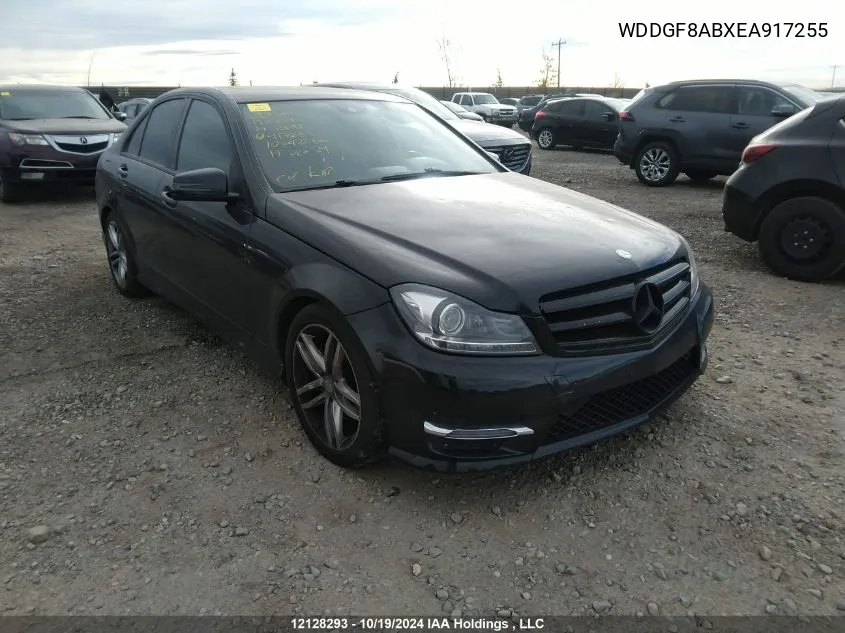 2014 Mercedes-Benz 300 VIN: WDDGF8ABXEA917255 Lot: 12128293