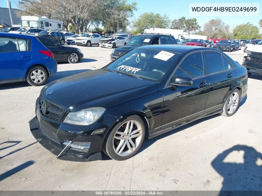 2014 Mercedes-Benz C 250 Luxury/Sport VIN: WDDGF4HB9EG249699 Lot: 38790250