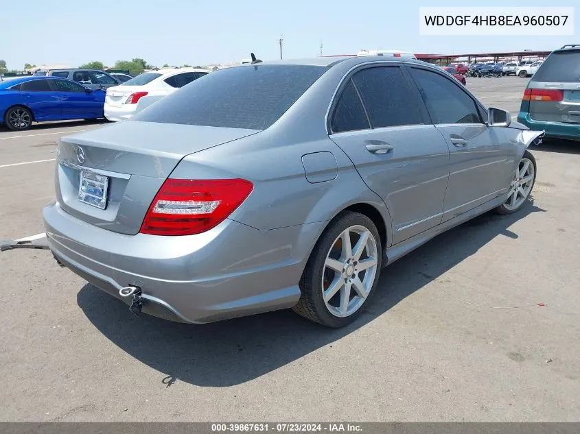 2014 Mercedes-Benz C 250 Luxury/Sport VIN: WDDGF4HB8EA960507 Lot: 39867631