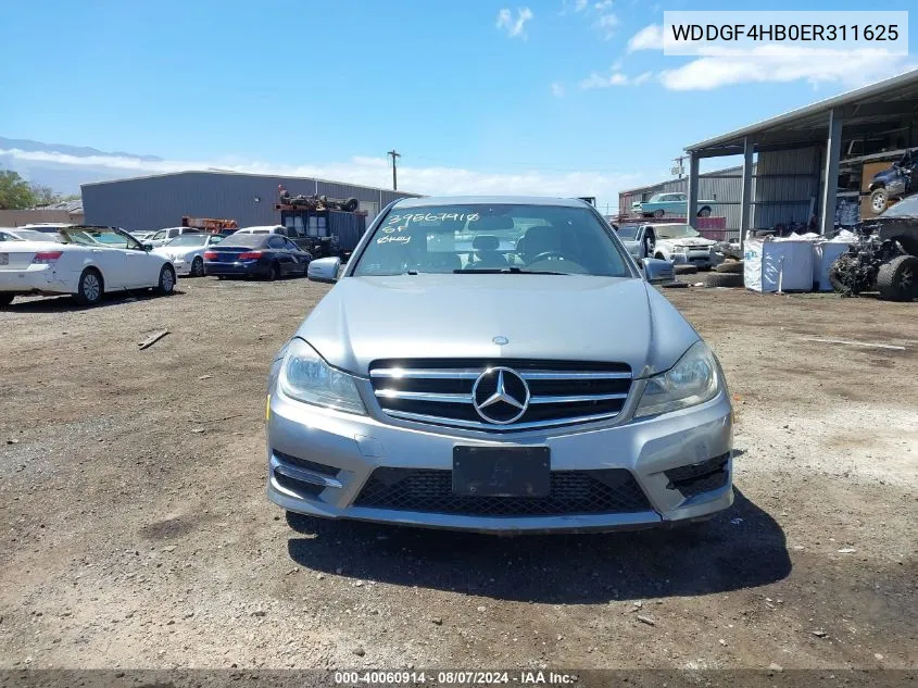 2014 Mercedes-Benz C 250 Luxury/Sport VIN: WDDGF4HB0ER311625 Lot: 40060914