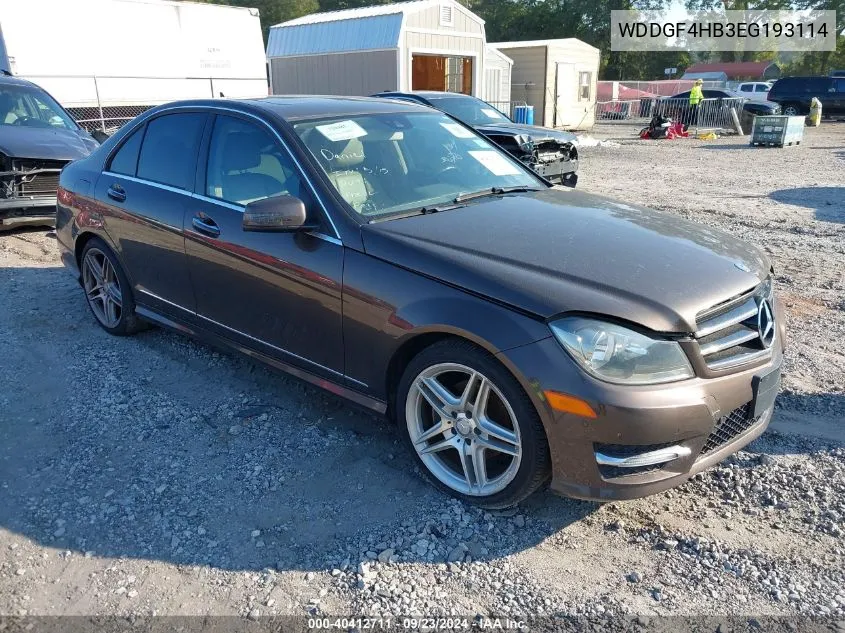 2014 Mercedes-Benz C 250 Luxury/Sport VIN: WDDGF4HB3EG193114 Lot: 40412711