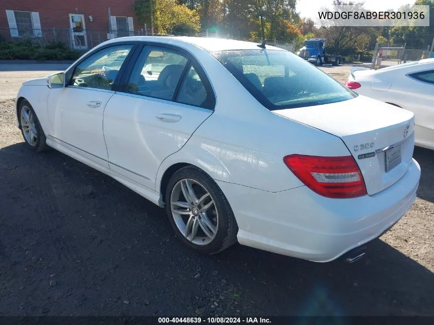 2014 Mercedes-Benz C 300 300 4Matic VIN: WDDGF8AB9ER301936 Lot: 40448639