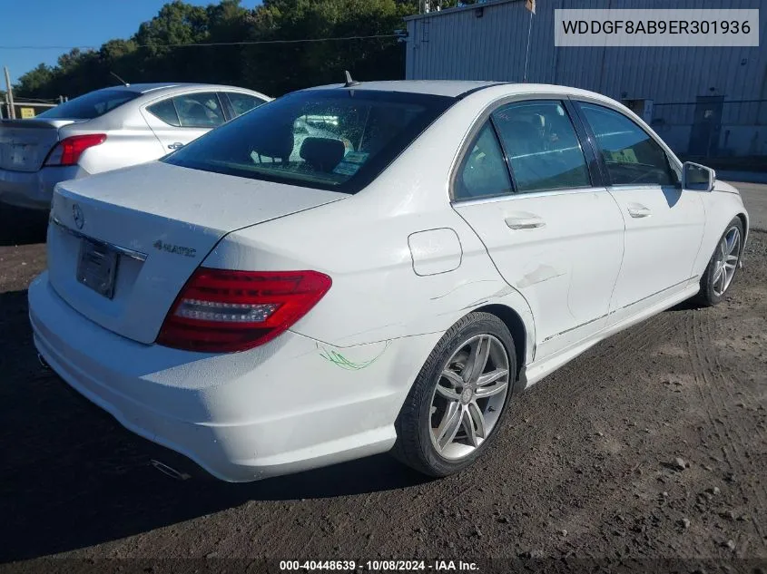 2014 Mercedes-Benz C 300 300 4Matic VIN: WDDGF8AB9ER301936 Lot: 40448639