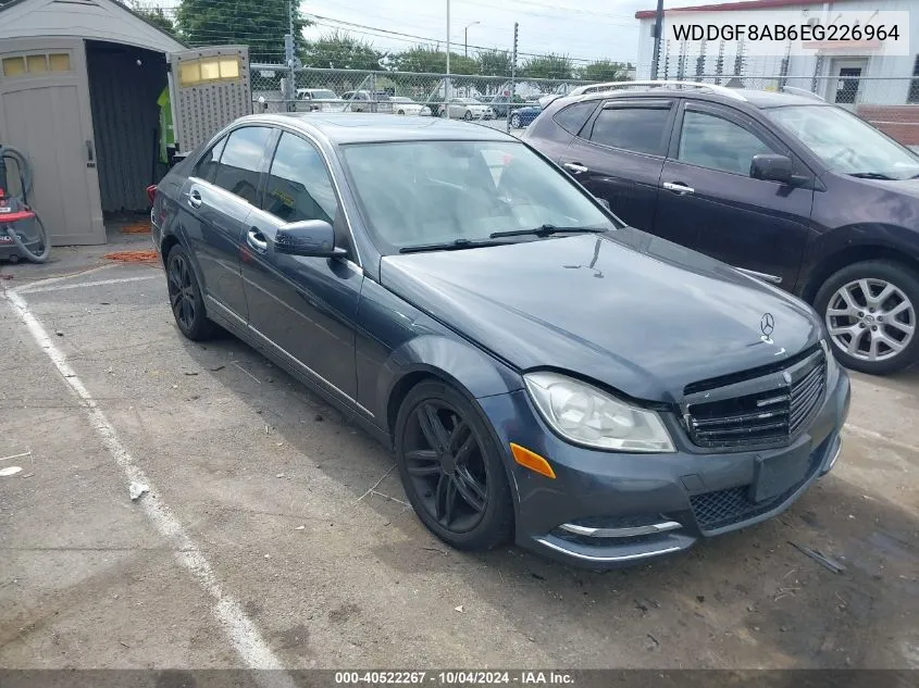 2014 Mercedes-Benz C 300 Luxury 4Matic/Sport 4Matic VIN: WDDGF8AB6EG226964 Lot: 40522267