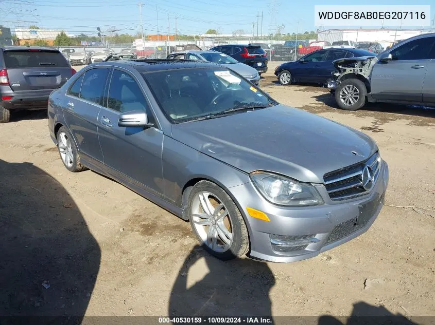 2014 Mercedes-Benz C 300 Luxury 4Matic/Sport 4Matic VIN: WDDGF8AB0EG207116 Lot: 40530159