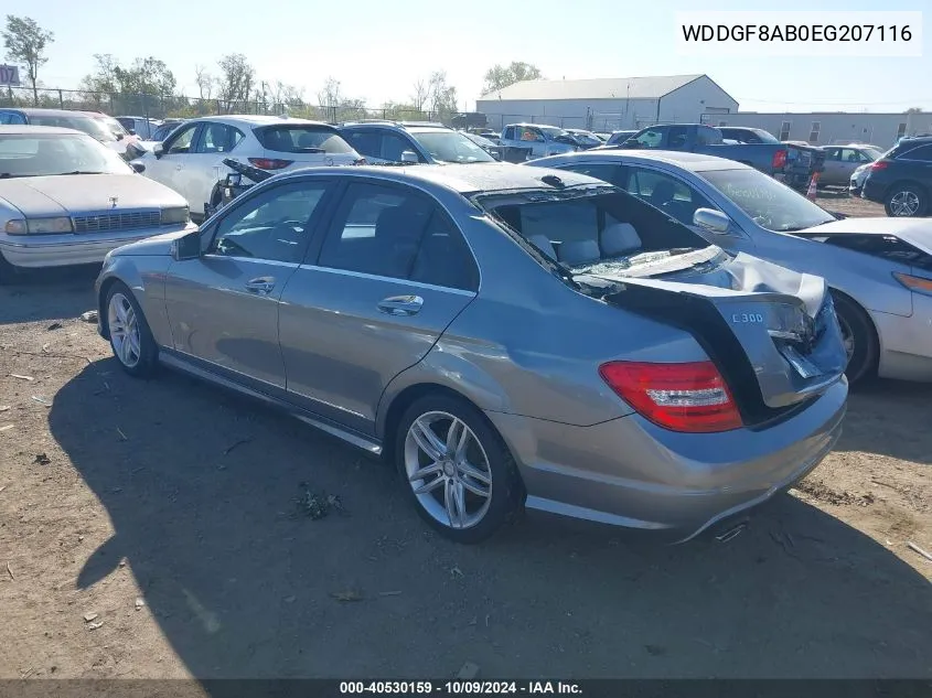 2014 Mercedes-Benz C 300 Luxury 4Matic/Sport 4Matic VIN: WDDGF8AB0EG207116 Lot: 40530159