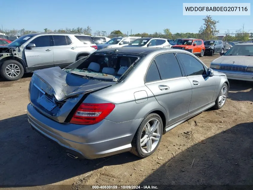 2014 Mercedes-Benz C 300 Luxury 4Matic/Sport 4Matic VIN: WDDGF8AB0EG207116 Lot: 40530159