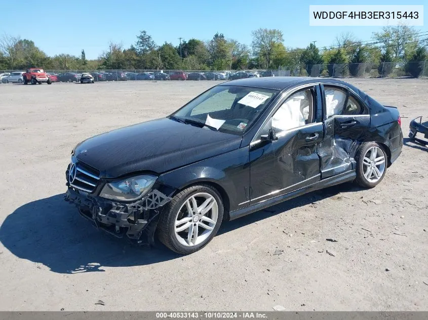 2014 Mercedes-Benz C 250 Luxury/Sport VIN: WDDGF4HB3ER315443 Lot: 40533143