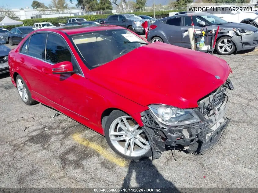 2014 Mercedes-Benz C 250 VIN: WDDGF4HBXEA929761 Lot: 40554605