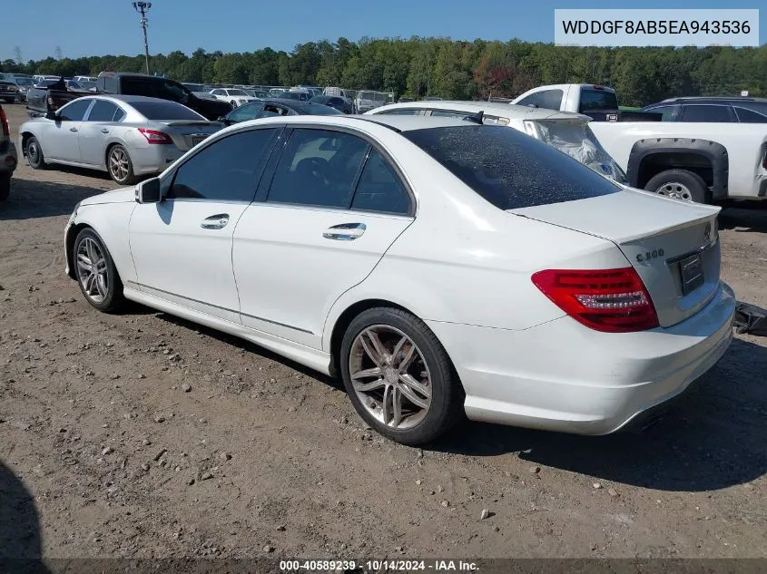 2014 Mercedes-Benz C 300 Luxury 4Matic/Sport 4Matic VIN: WDDGF8AB5EA943536 Lot: 40589239