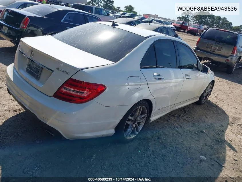 2014 Mercedes-Benz C 300 Luxury 4Matic/Sport 4Matic VIN: WDDGF8AB5EA943536 Lot: 40589239