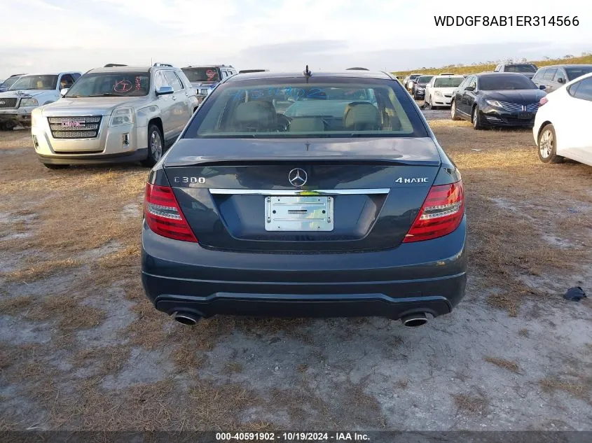 2014 Mercedes-Benz C 300 Luxury 4Matic/Sport 4Matic VIN: WDDGF8AB1ER314566 Lot: 40591902